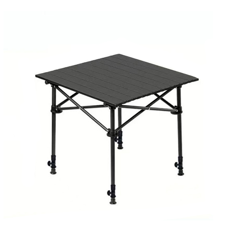 Holzmaserungs-Camping-Rolltisch