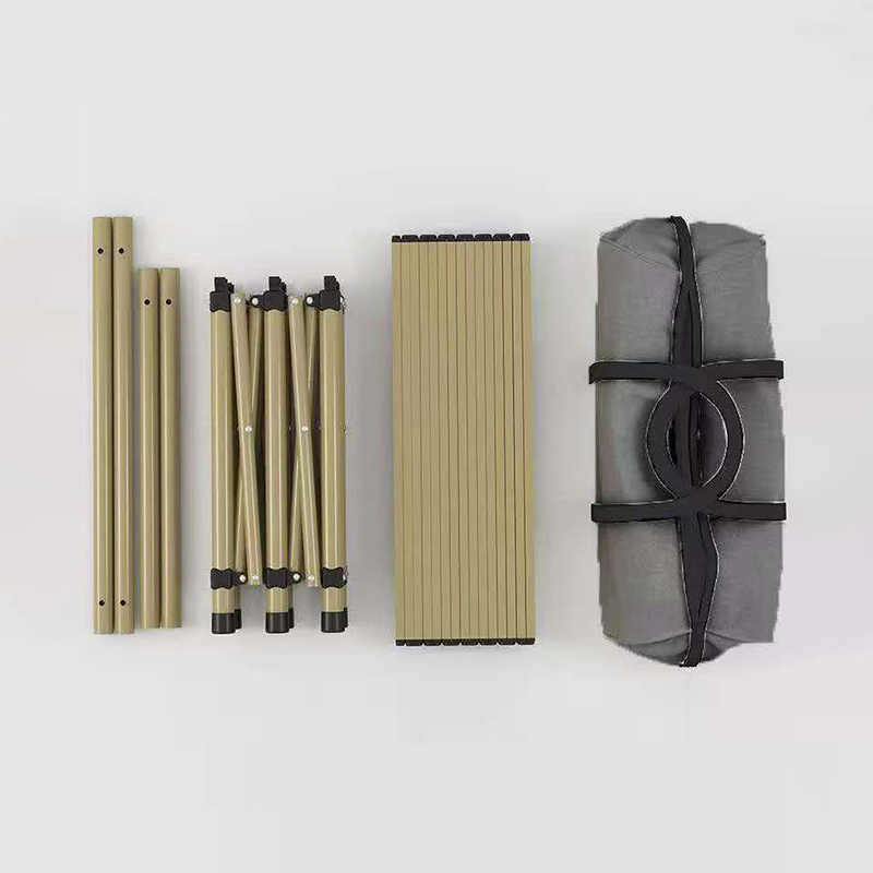 Camping-Rolltisch mit Netztasche