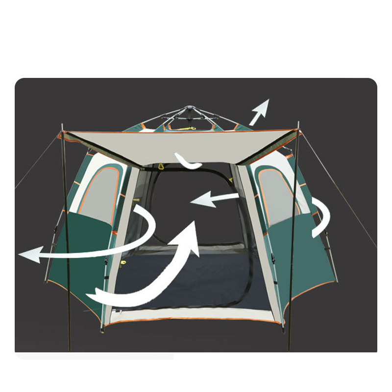 Sechseckiges automatisches Campingzelt