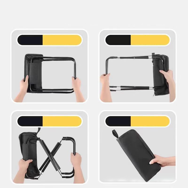 Klapphocker mit Handtasche