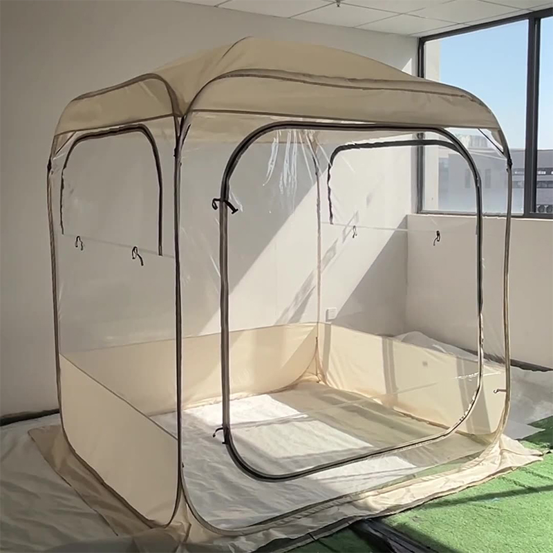Transparentes PVC-Strandzelt