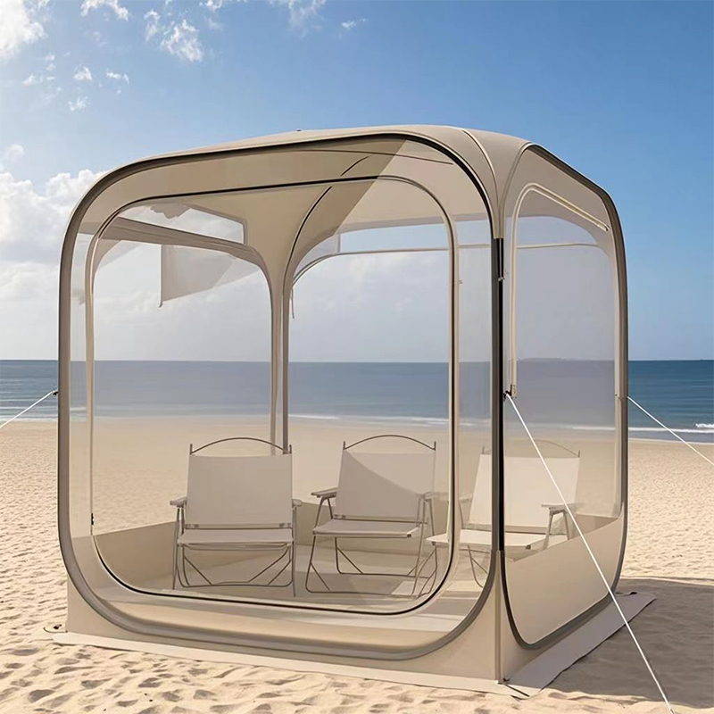 Transparentes PVC-Strandzelt