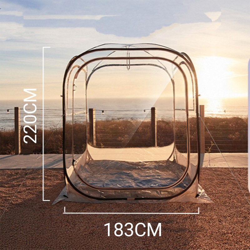 Transparentes PVC-Strandzelt