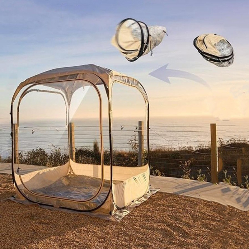 Transparentes PVC-Strandzelt