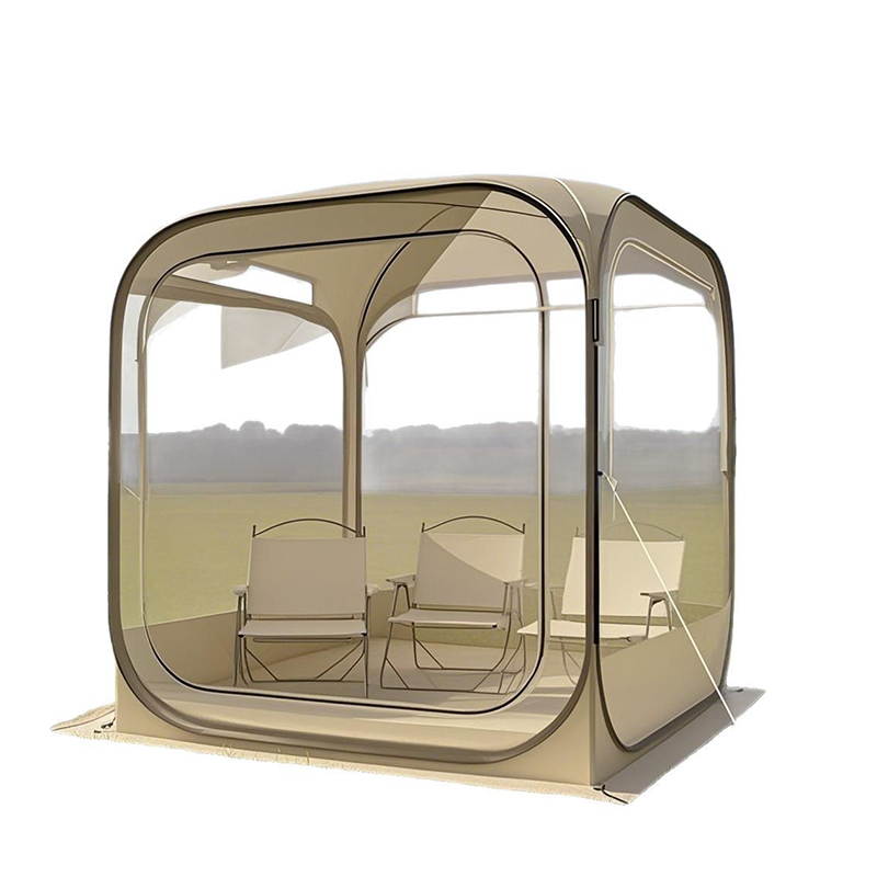 Transparentes PVC-Strandzelt