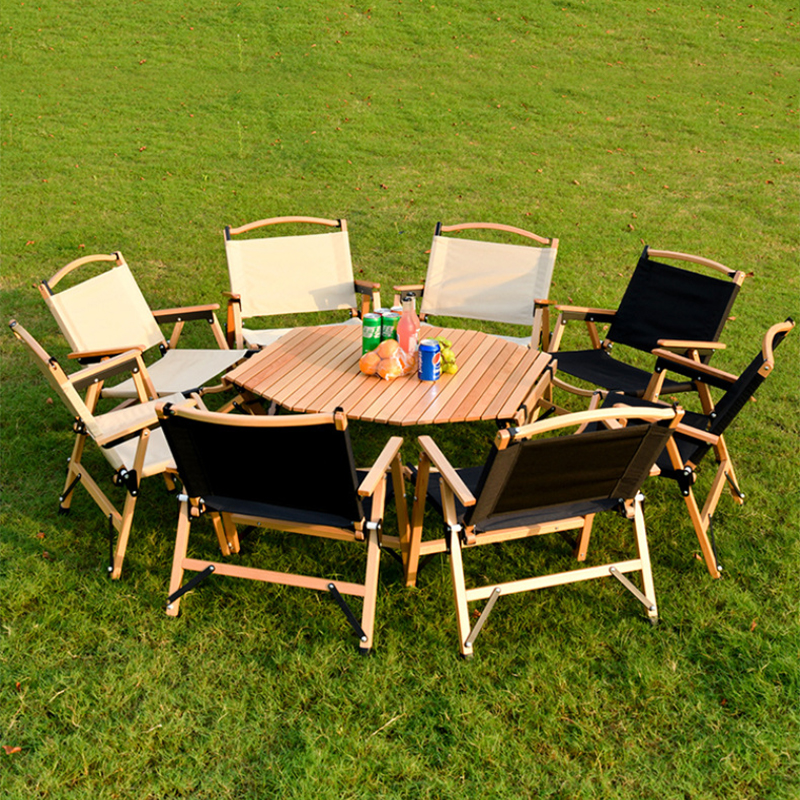 Achteckiger Camping-Omeletttisch