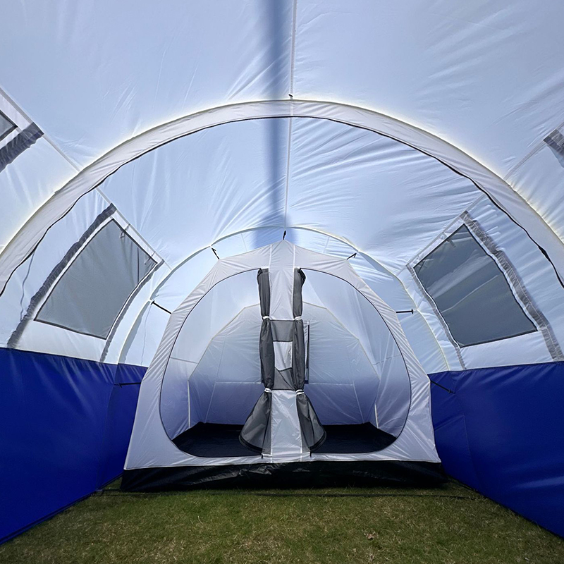 MSCT121 Blaues doppelwandiges Tunnelzelt