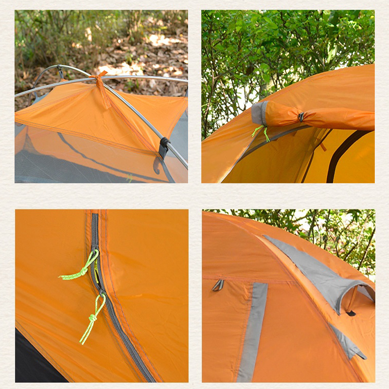 Doppelwandiges orangefarbenes Campingzelt MSCT126