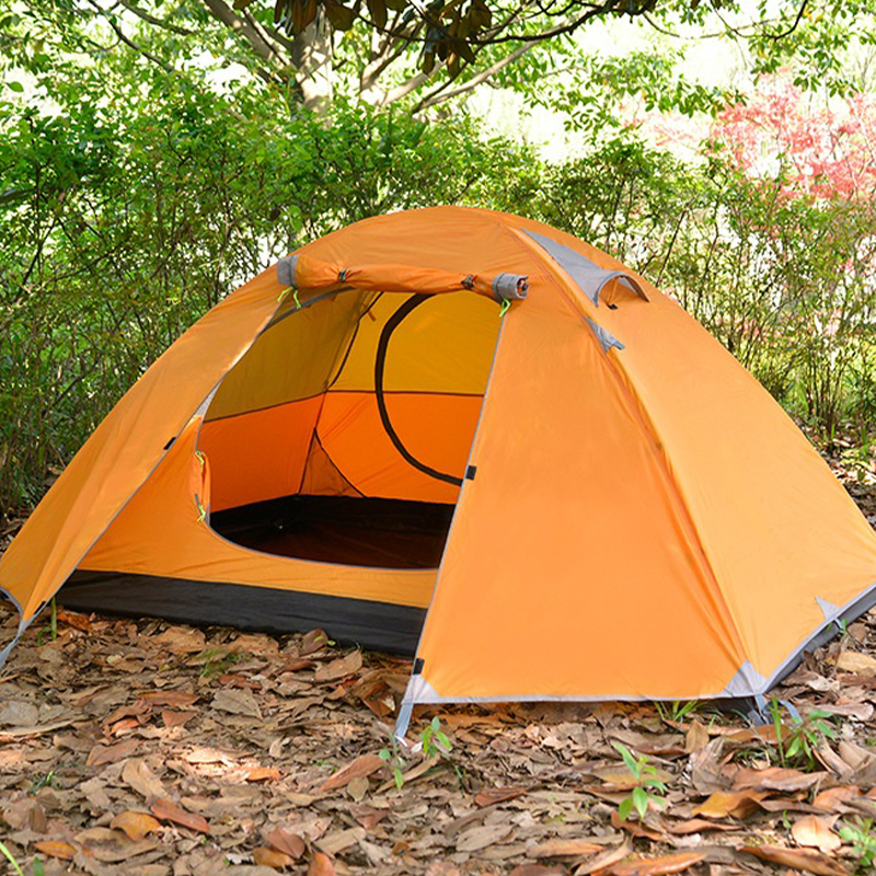 Doppelwandiges orangefarbenes Campingzelt MSCT126