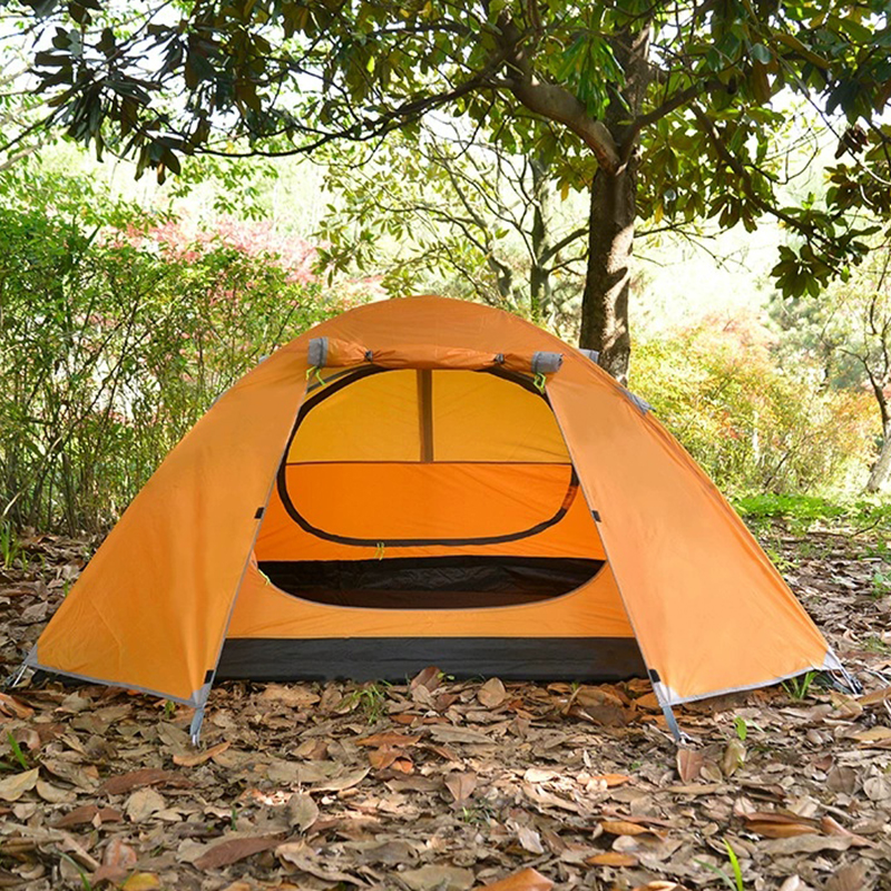 Doppelwandiges orangefarbenes Campingzelt MSCT126