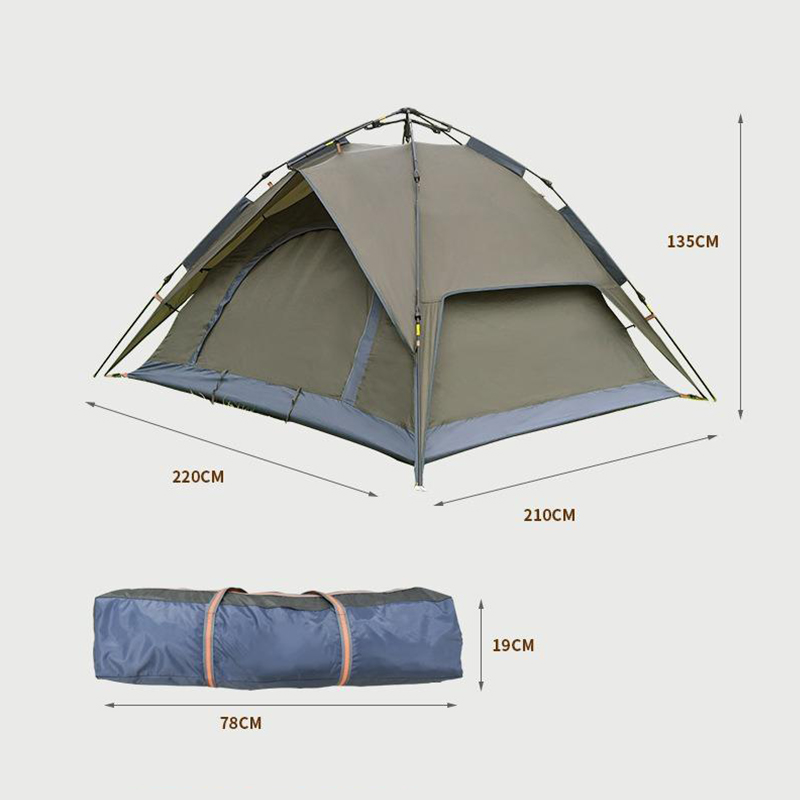Olivgrünes Campingzelt