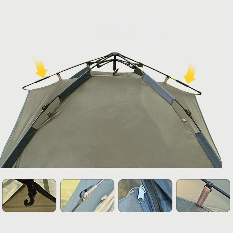 Olivgrünes Campingzelt