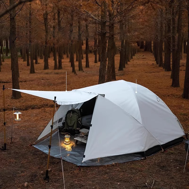 Doppelschichtiges Campingzelt mit Aluminiumstangen