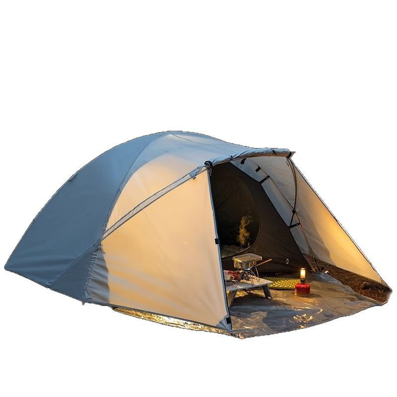 Doppelschichtiges Campingzelt mit Aluminiumstangen