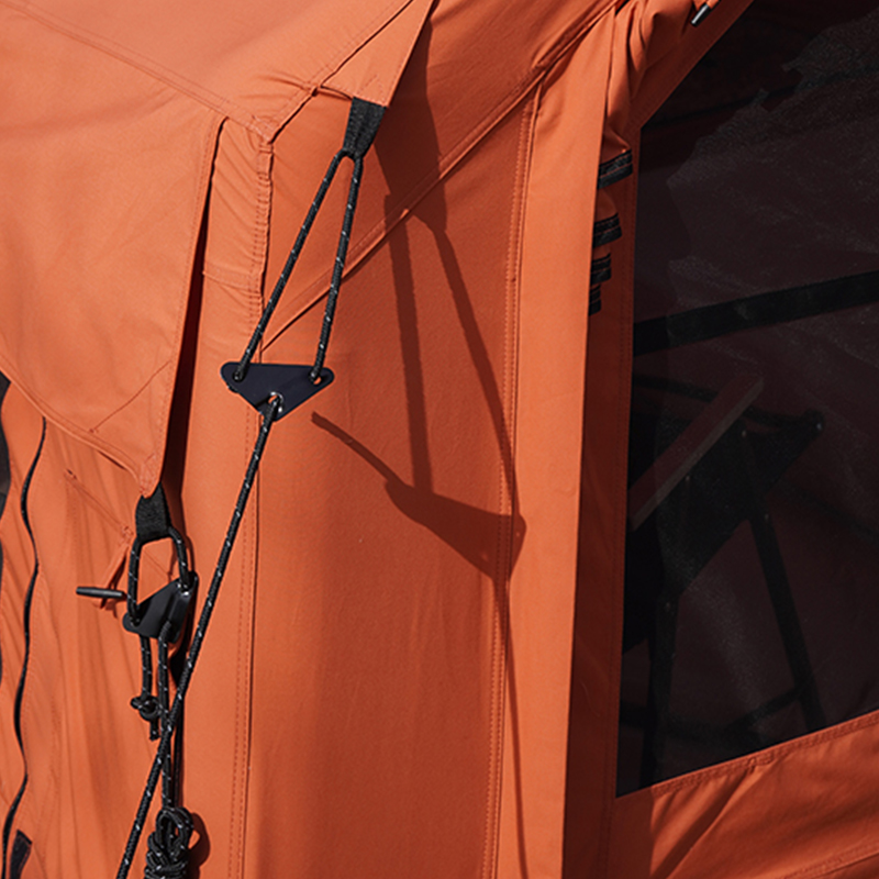 Orangefarbenes aufblasbares Zelt aus Polyester-Baumwolle
